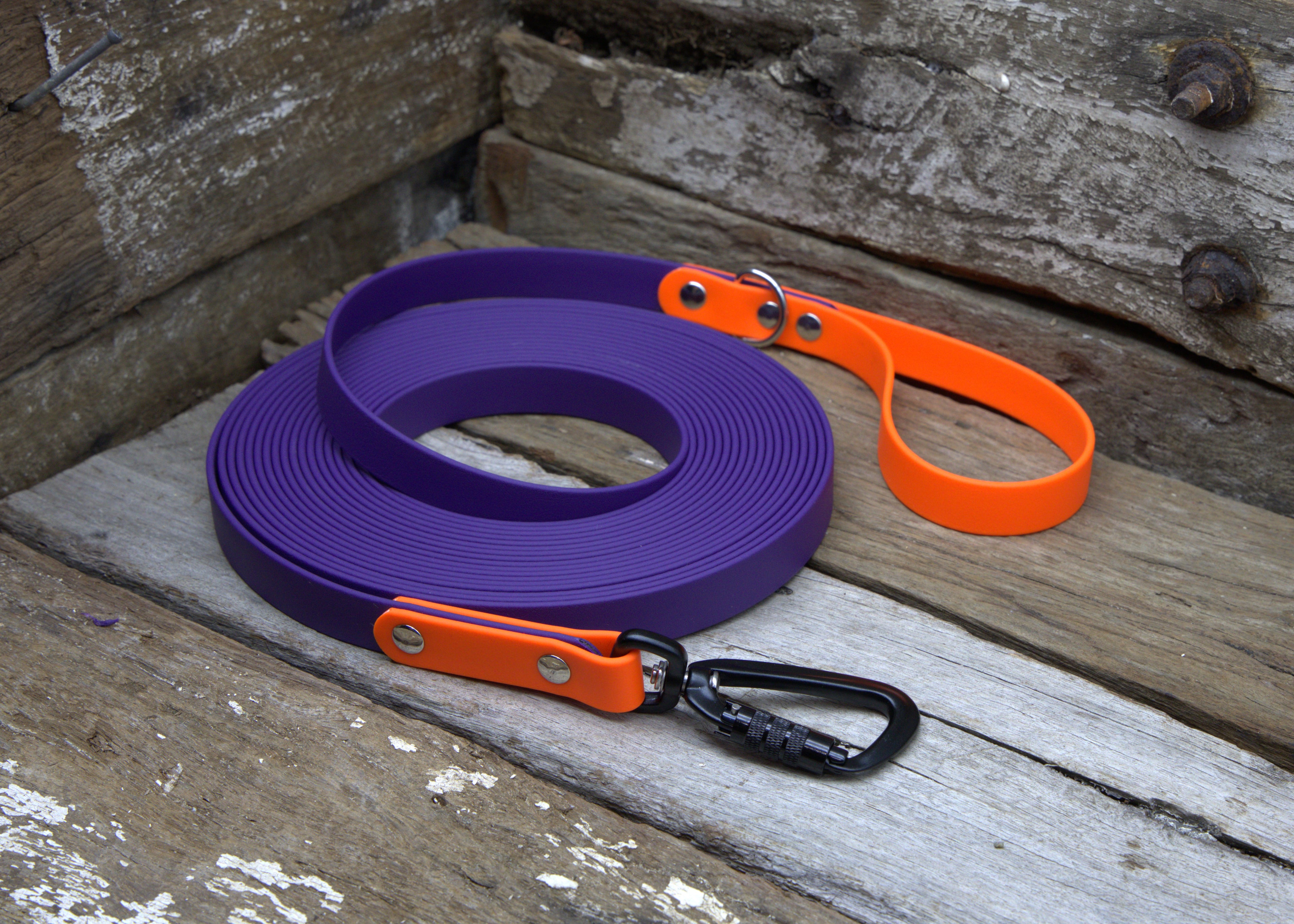 Biothane Long Line Two Tone 3/4" 19mm Waterproof 3m 4m 5m 6m 8m 10m 12m