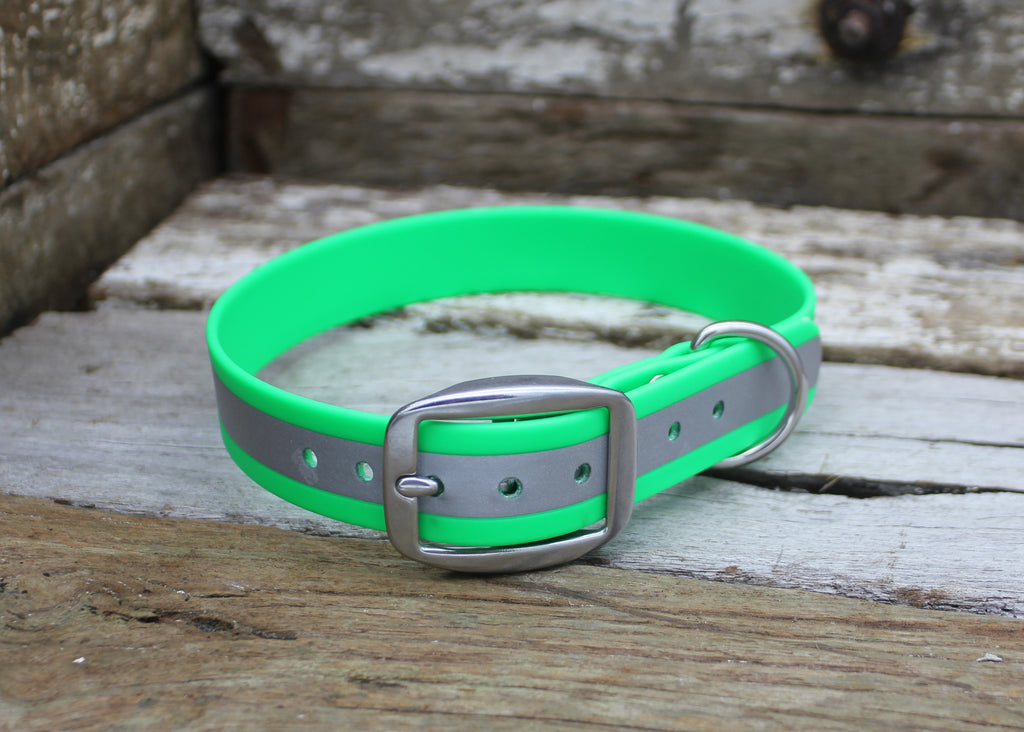 Biothane Flat Collar Reflective 1" 25mm