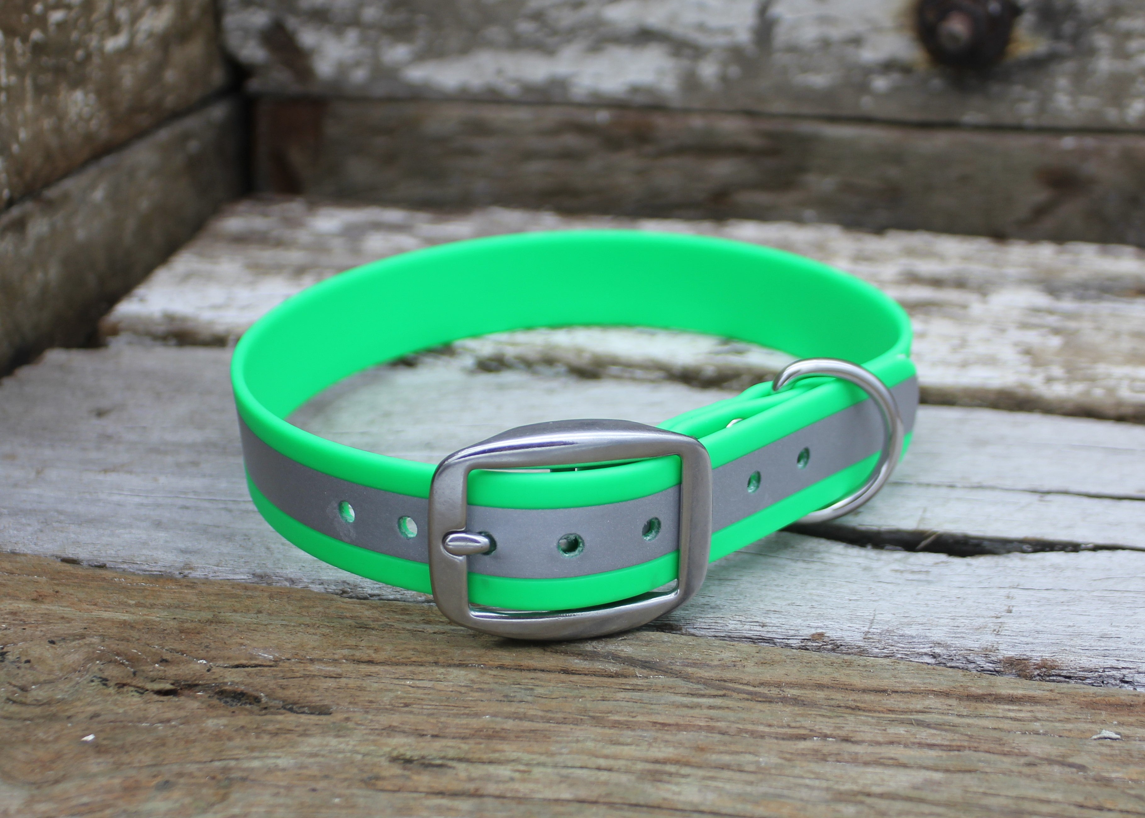 Biothane Flat Collar Reflective 1" 25mm