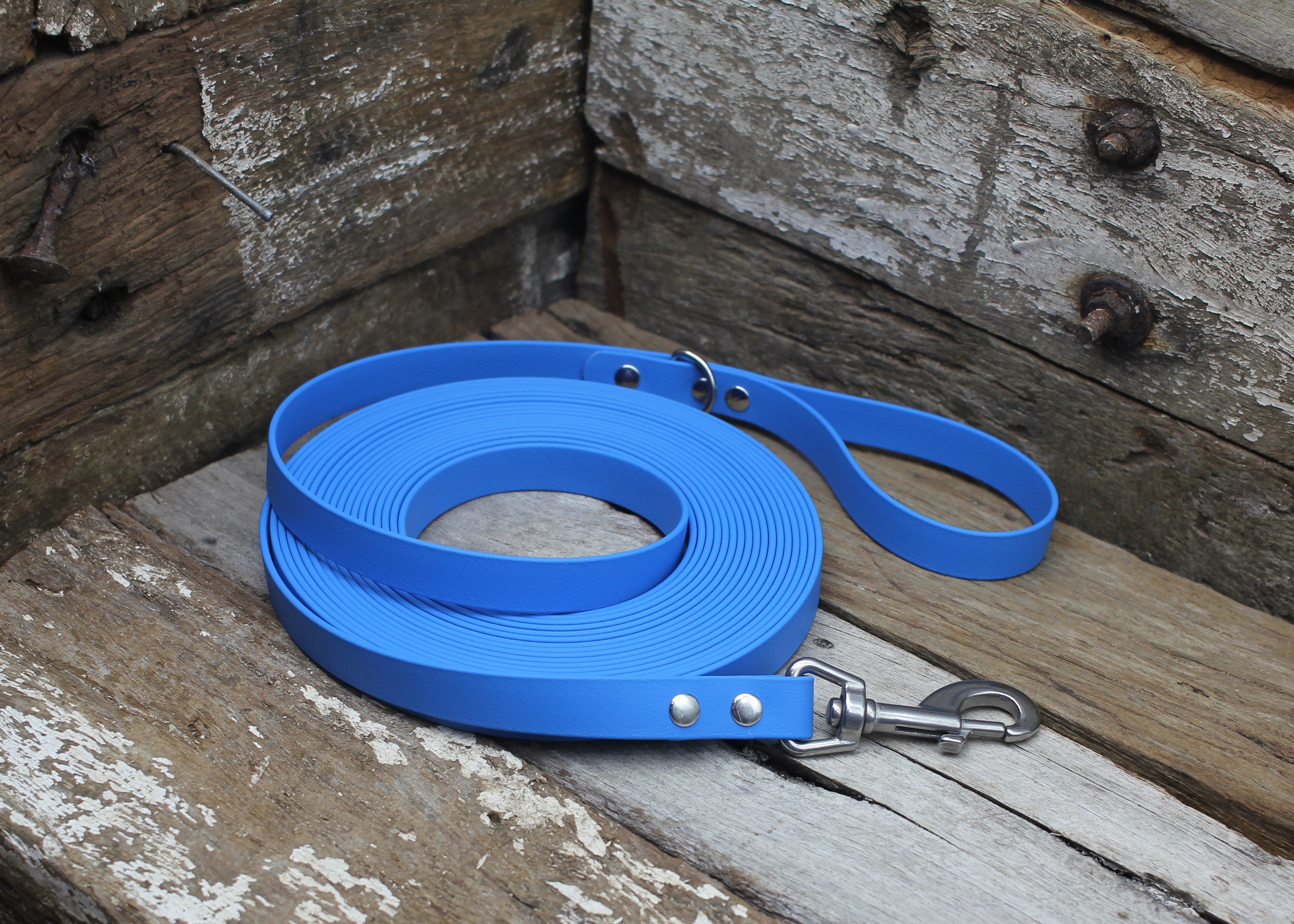 Biothane Long Line Dog Lead 3/4" 19mm Waterproof 3m 4m 5m 6m 8m 10m 12m