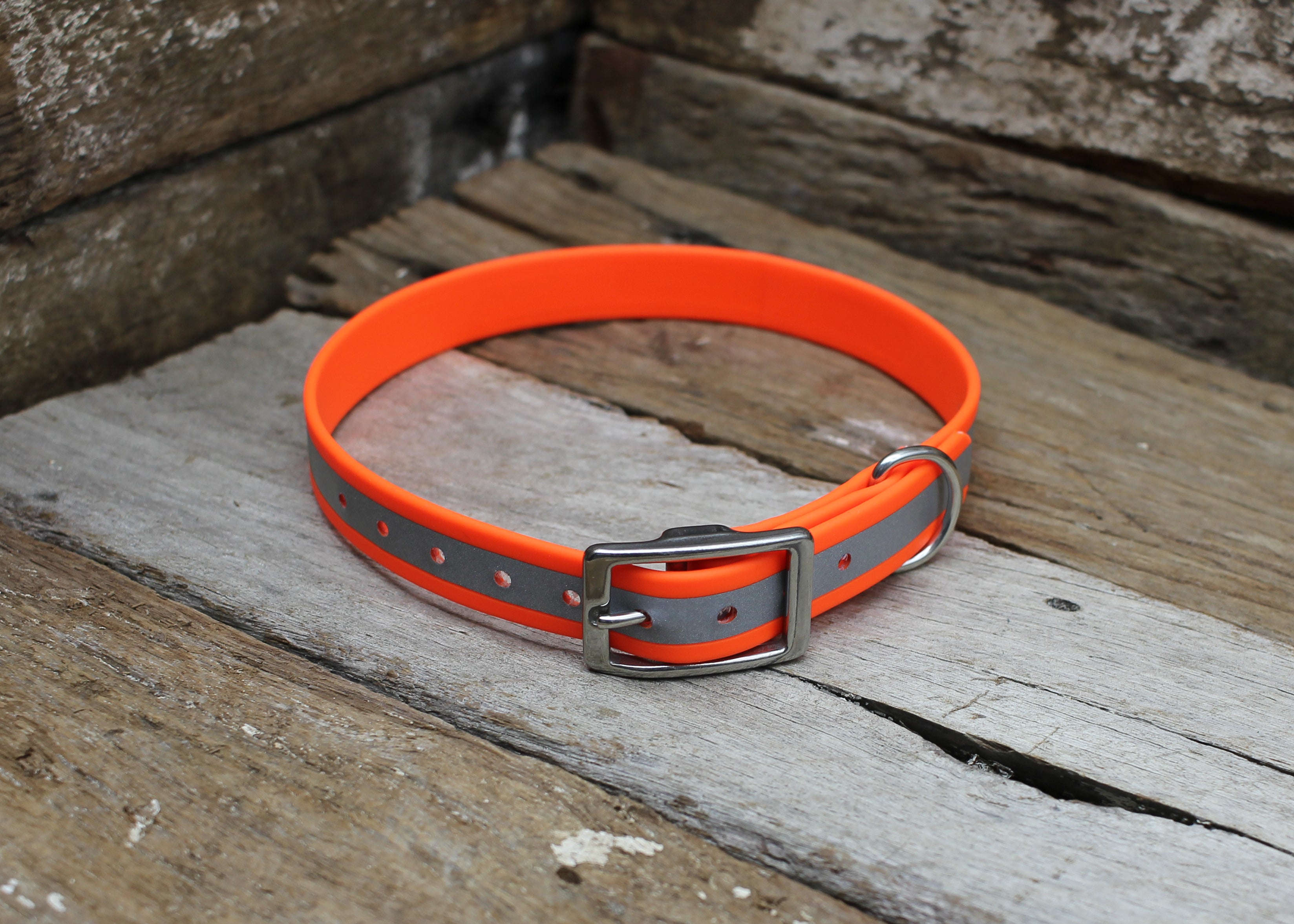 Biothane Reflective 3/4" 19mm Flat Collar