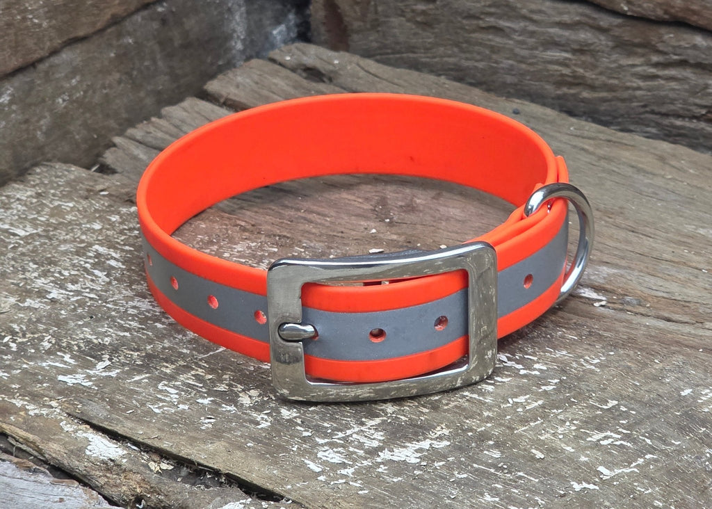 Biothane Flat Collar Reflective 1" 25mm - Nextgen Dog Collars